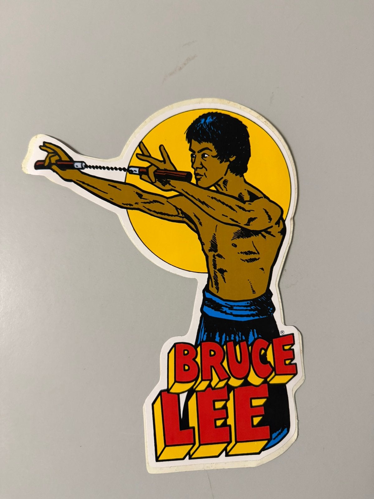 Autoc. Bruce Lee vintage des années 1970 — Nunchaku —  rétro, Enlèvement ou Envoi, Comme neuf, Cinéma, Télévision ou Audiovisuel