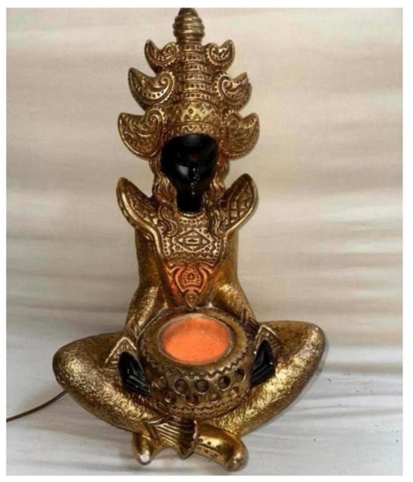 Beeld Aziatisch Figuur-lamp 1950 50CM XL Azie Buddha boeddha, Ophalen of Verzenden, Zo goed als nieuw
