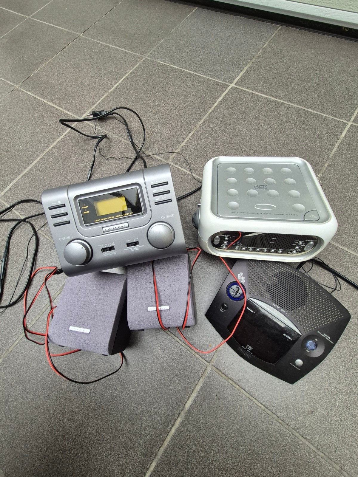 pakket 3 klokradio's-CD, Ophalen, Gebruikt, Overige typen, Met cd-speler