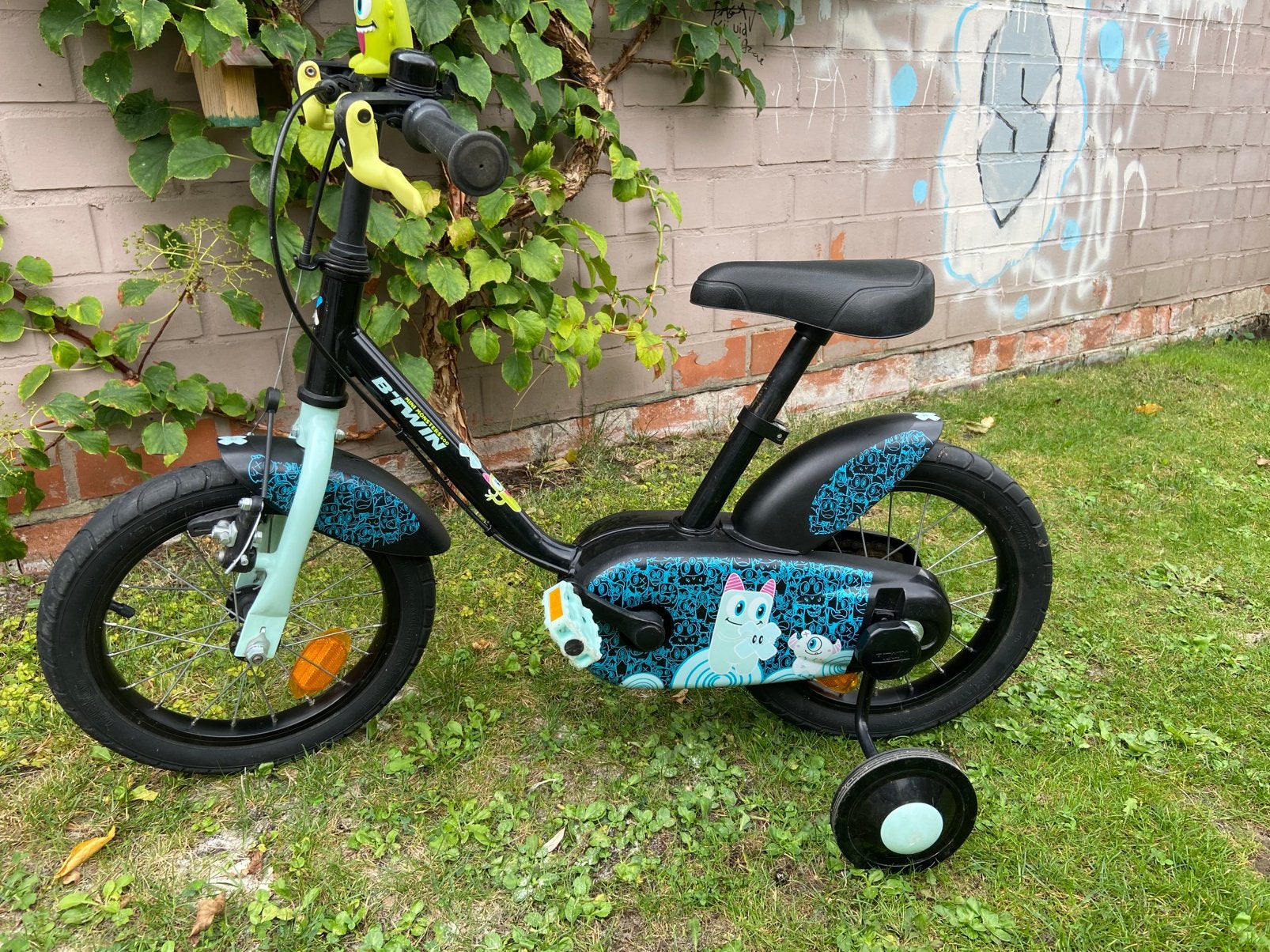 Kinderfiets met steunwieltjes 14inch, Ophalen, Gebruikt, Minder dan 16 inch