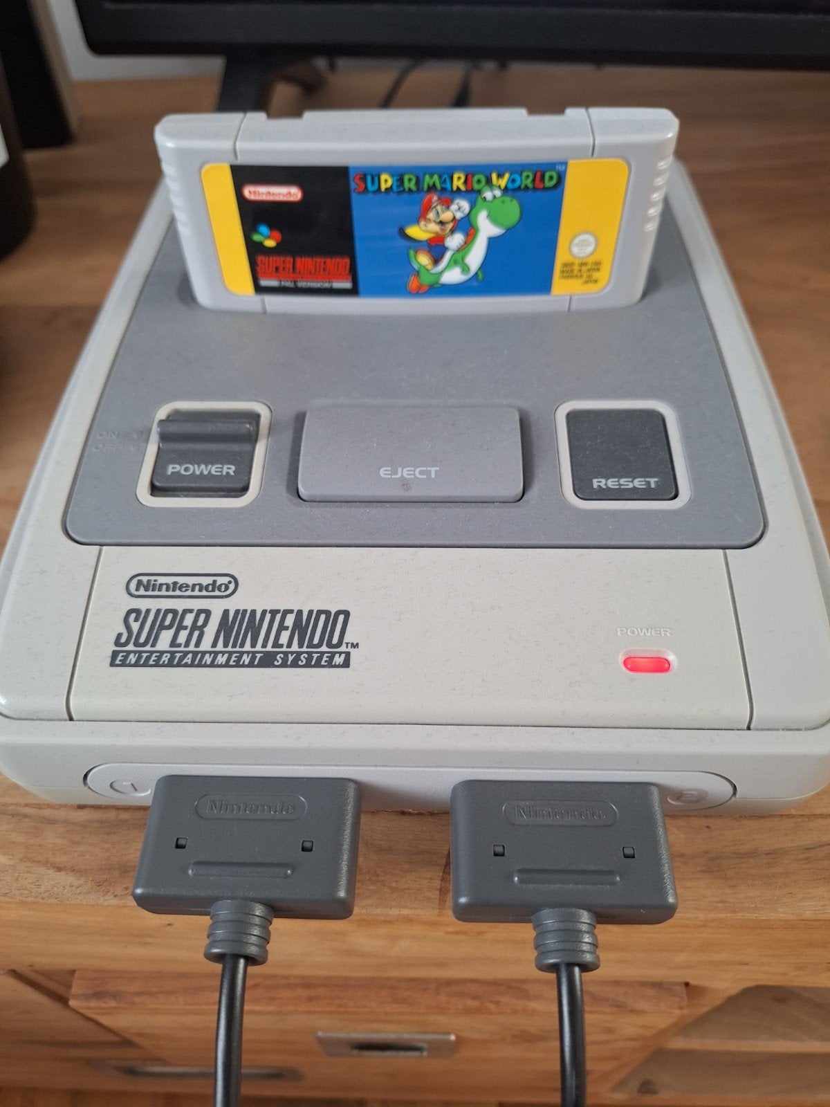 SNES CIB Super Mario World bundle, Games en Spelcomputers, Spelcomputers | Nintendo Super NES, Ophalen, Zo goed als nieuw, Met 2 controllers