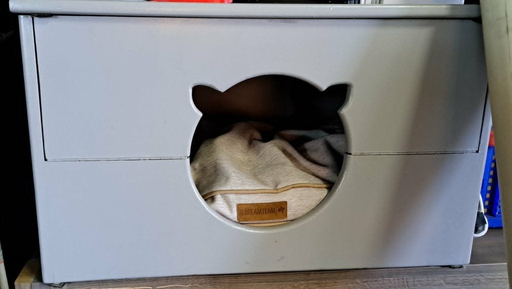 katten werpbak, Dieren en Toebehoren, Ophalen, Zo goed als nieuw