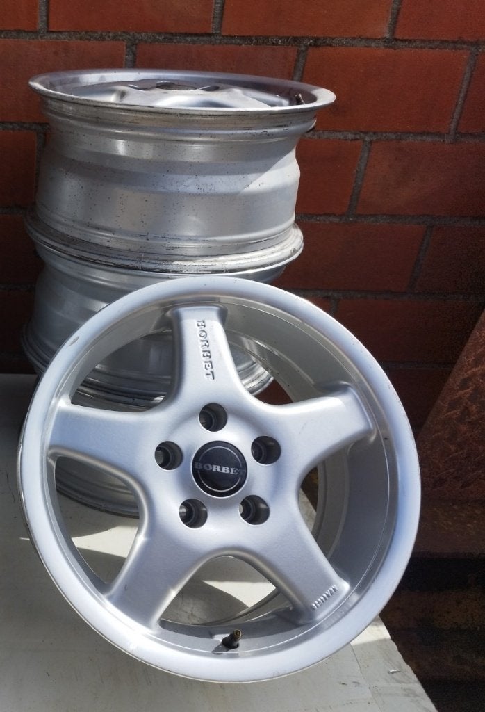 Aluminium Borbet 15 inch velgen - 4 stuks, Auto-onderdelen, Banden en Velgen, Ophalen, Gebruikt, 15 inch, Velg(en)