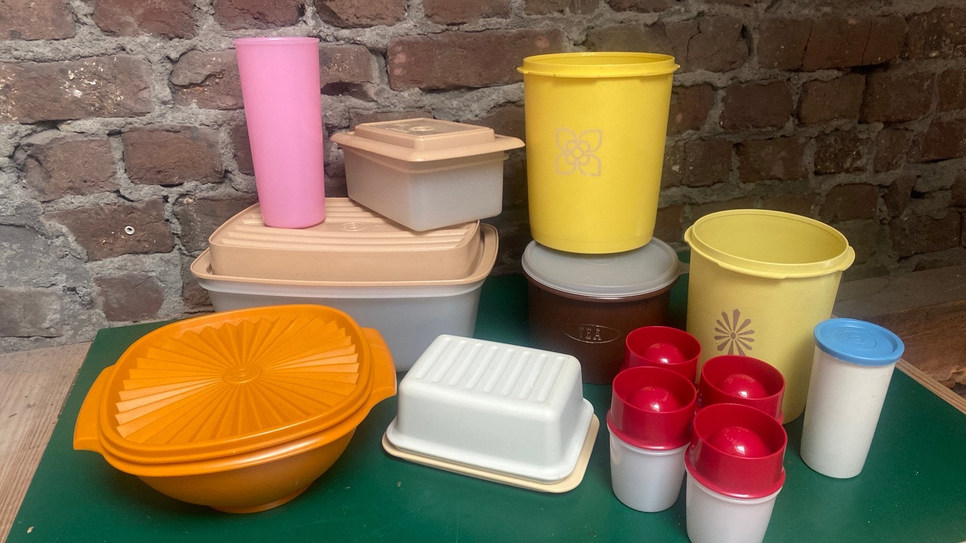 Collectie / lot vintage Tupperware, Huis en Inrichting, Gebruikt, Overige kleuren, Bewaardoos, Ophalen of Verzenden
