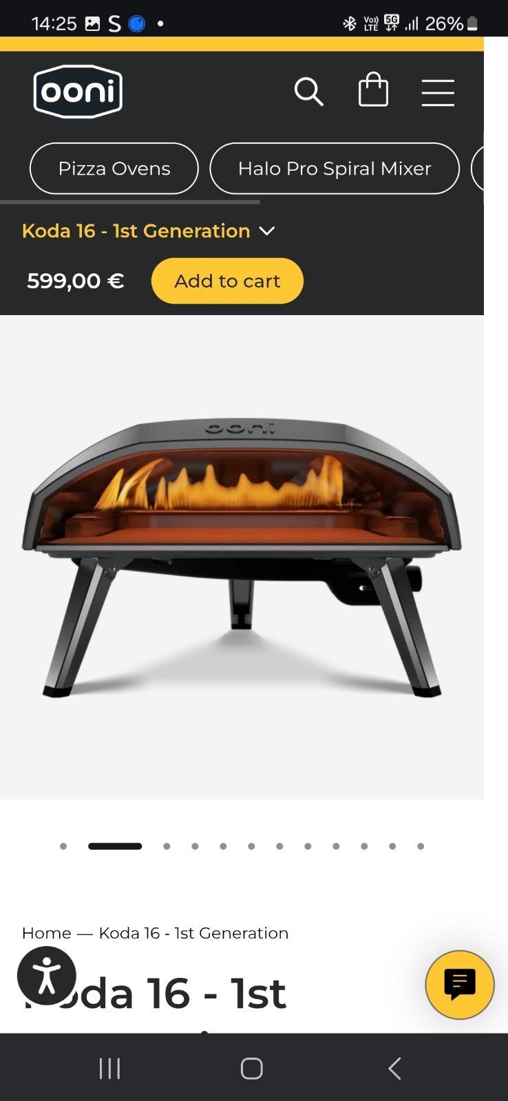 Ooni koda 16, Jardin & Terrasse, Fours à pizza, Enlèvement