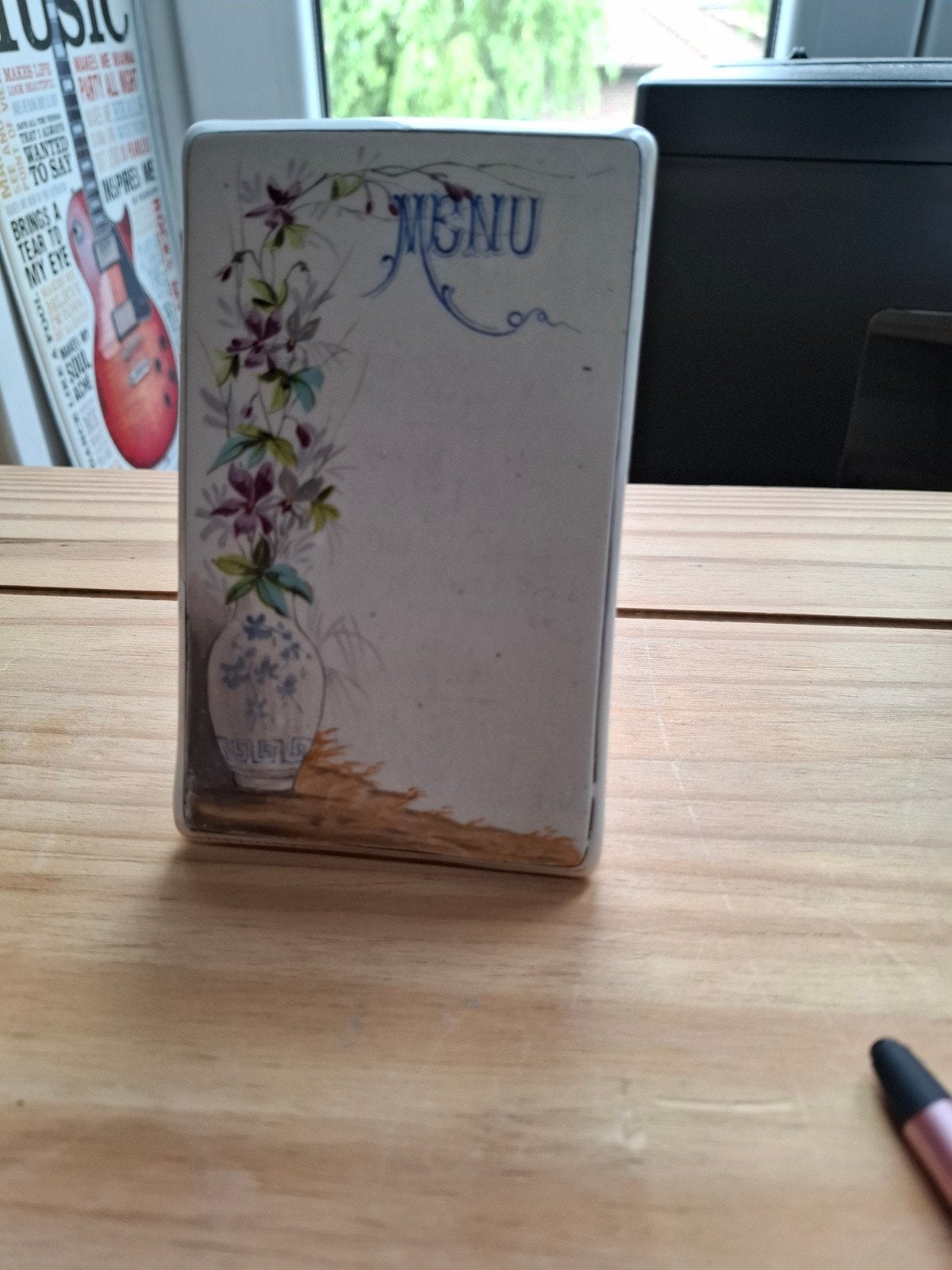 Menu en porcelaine, Antiquités & Art, Enlèvement ou Envoi