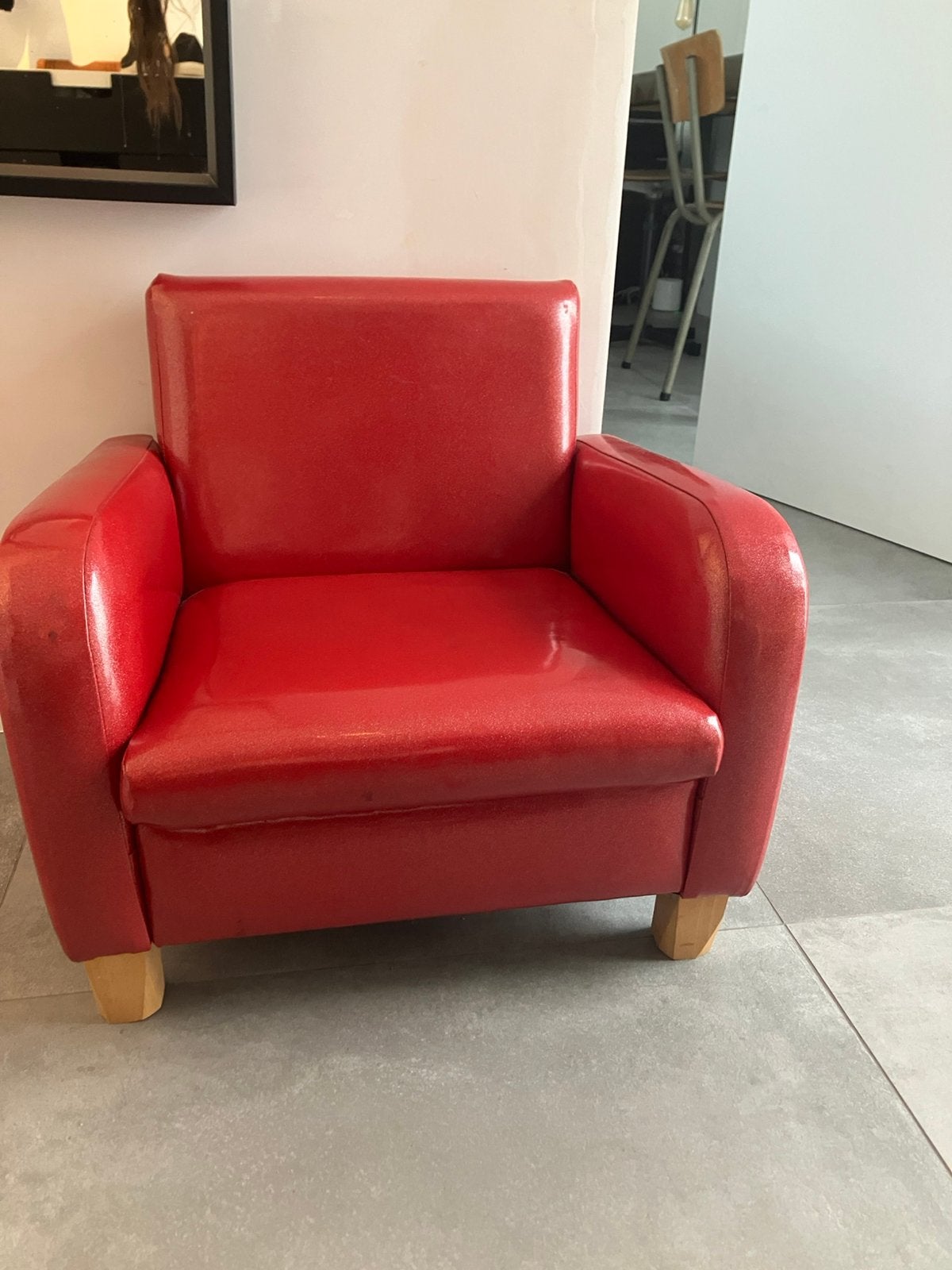 Retro kinderzeteltje rood, Kinderen en Baby's, Ophalen, Zo goed als nieuw