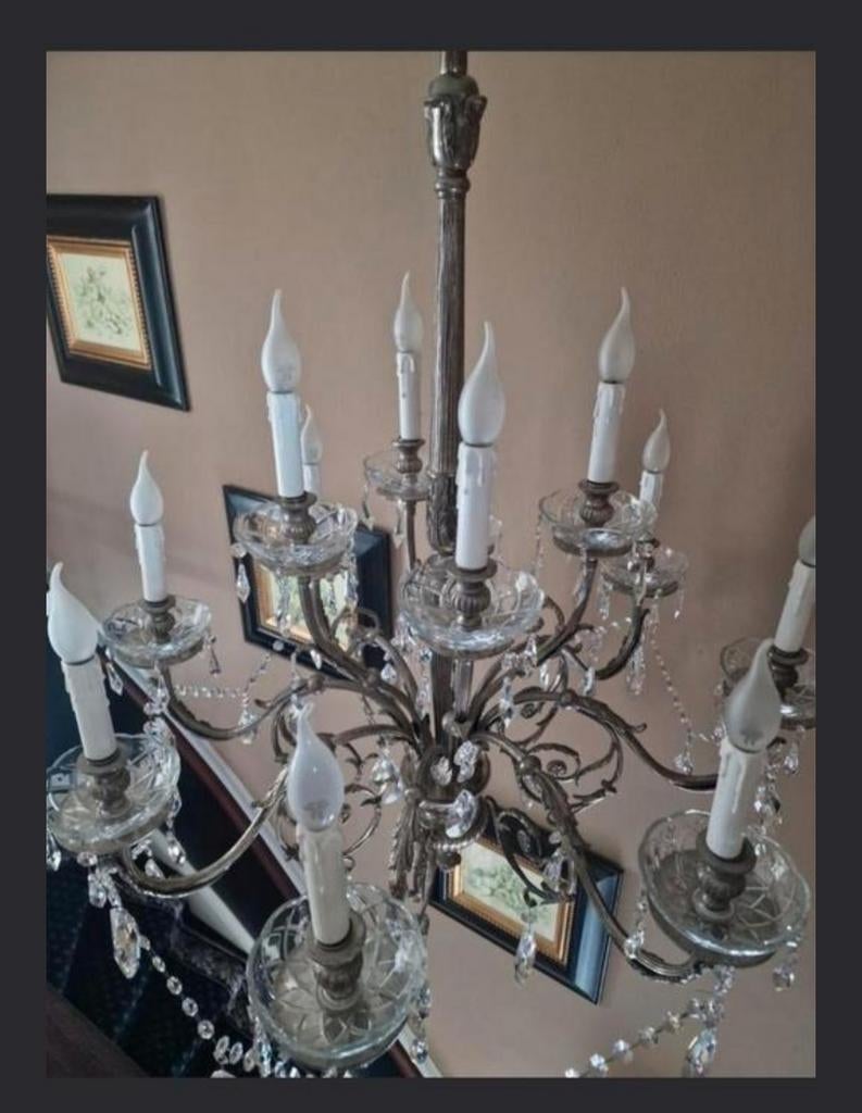 Exclusieve zware kroonluchter met Swarovski kristallen, Huis en Inrichting, Lampen | Kroonluchters, Ophalen