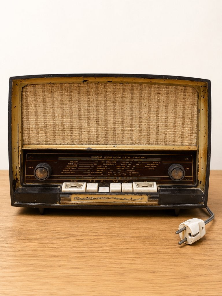 Ancienne radio à lampes NOVAK Type 571 années 50, Enlèvement, Ne fonctionne pas, Radio