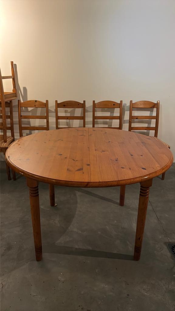 Ensemble table et 6 chaises, Maison & Meubles, Enlèvement