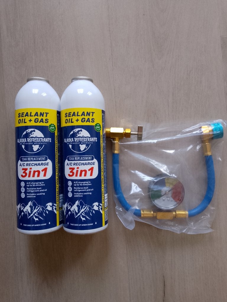 Kit Complet pour airco 3 en1 anti fuite Gaz R134a + Tuyau, Autos : Pièces & Accessoires, Enlèvement