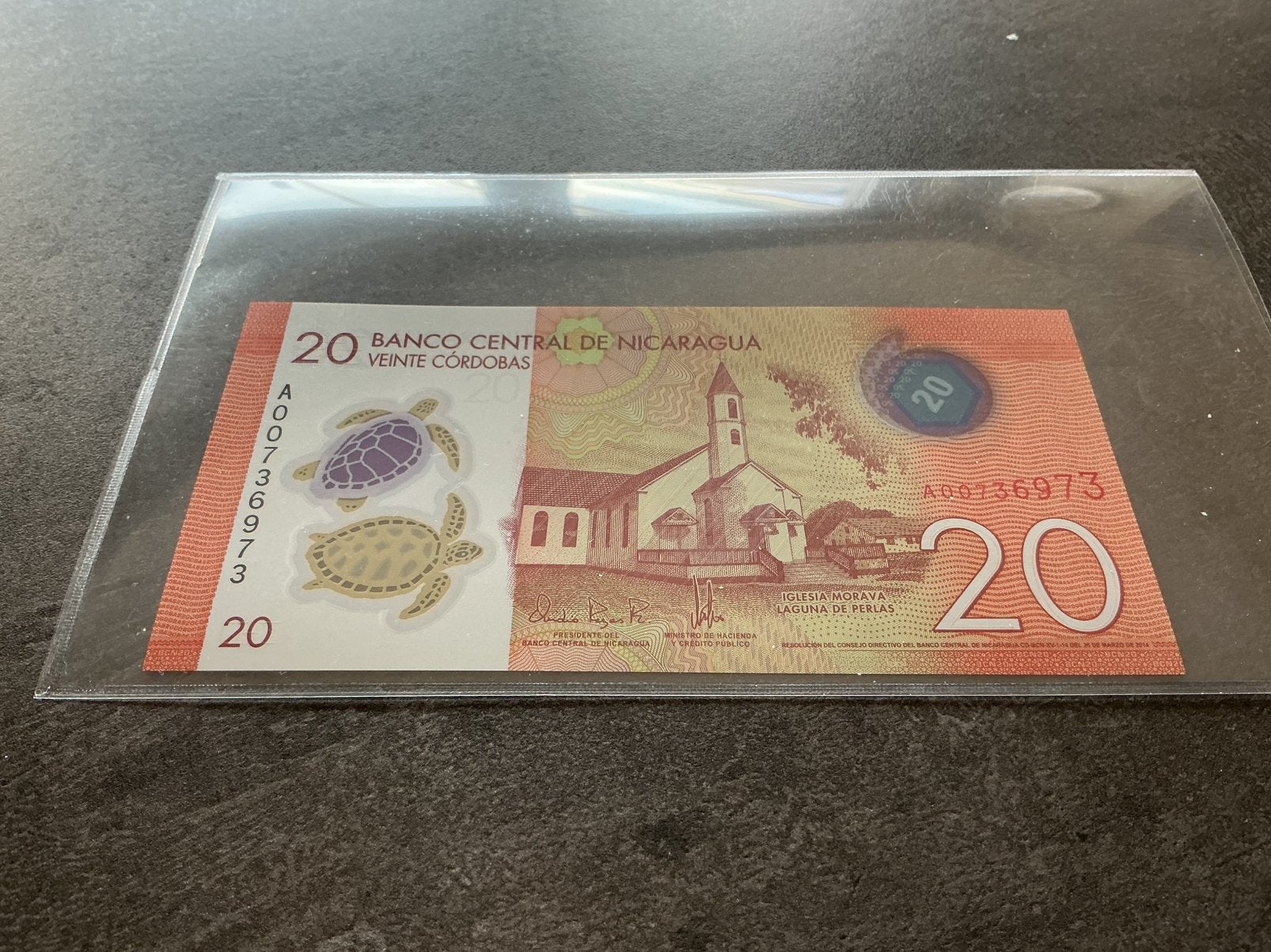 Nicaragua 20 Cordobas 2014 (polymère FDC), Enlèvement ou Envoi