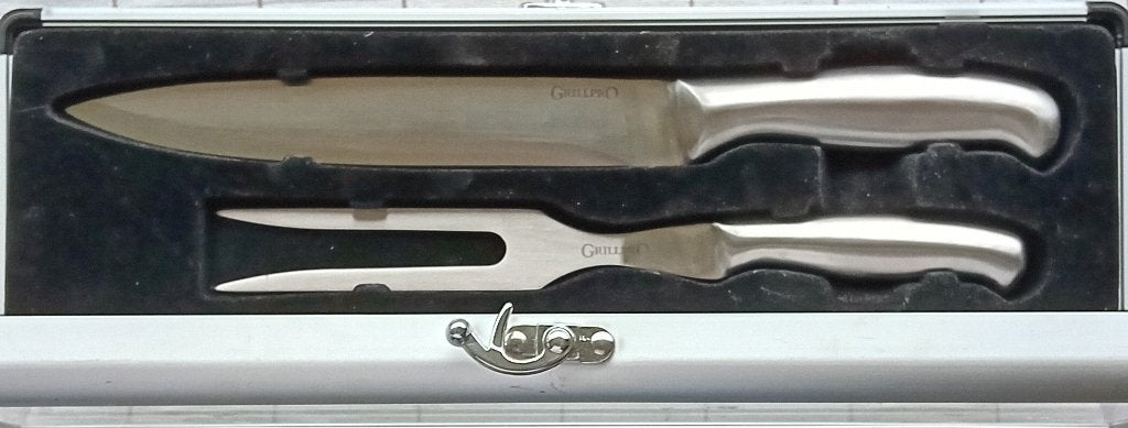 Trancheerset mes en vork, Bestekset, Nieuw, Ophalen of Verzenden, Inox of Chroom