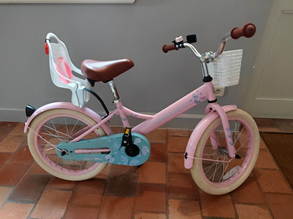 Meisjesfiets SuperSuper Little Miss 18 inch, Ophalen, Terugtraprem, Gebruikt, 18 inch