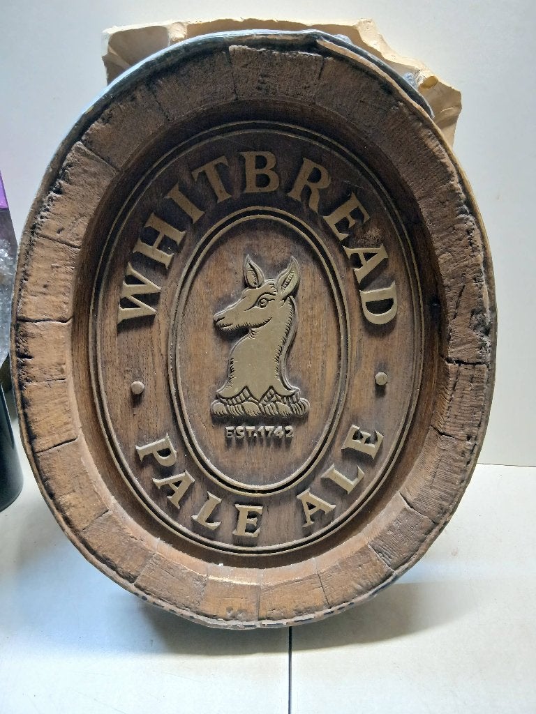 Whitbread-bier Pale Ale, reclame, Verzamelen, Ophalen of Verzenden, Gebruikt, Reclamebord, Plaat of Schild, Overige merken