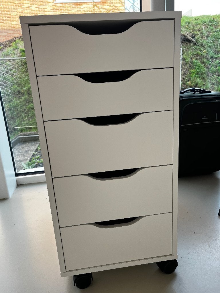 Ladekastje op wieltjes (wit), Huis en Inrichting, Ophalen, Minder dan 50 cm, 5 laden of meer, Zo goed als nieuw