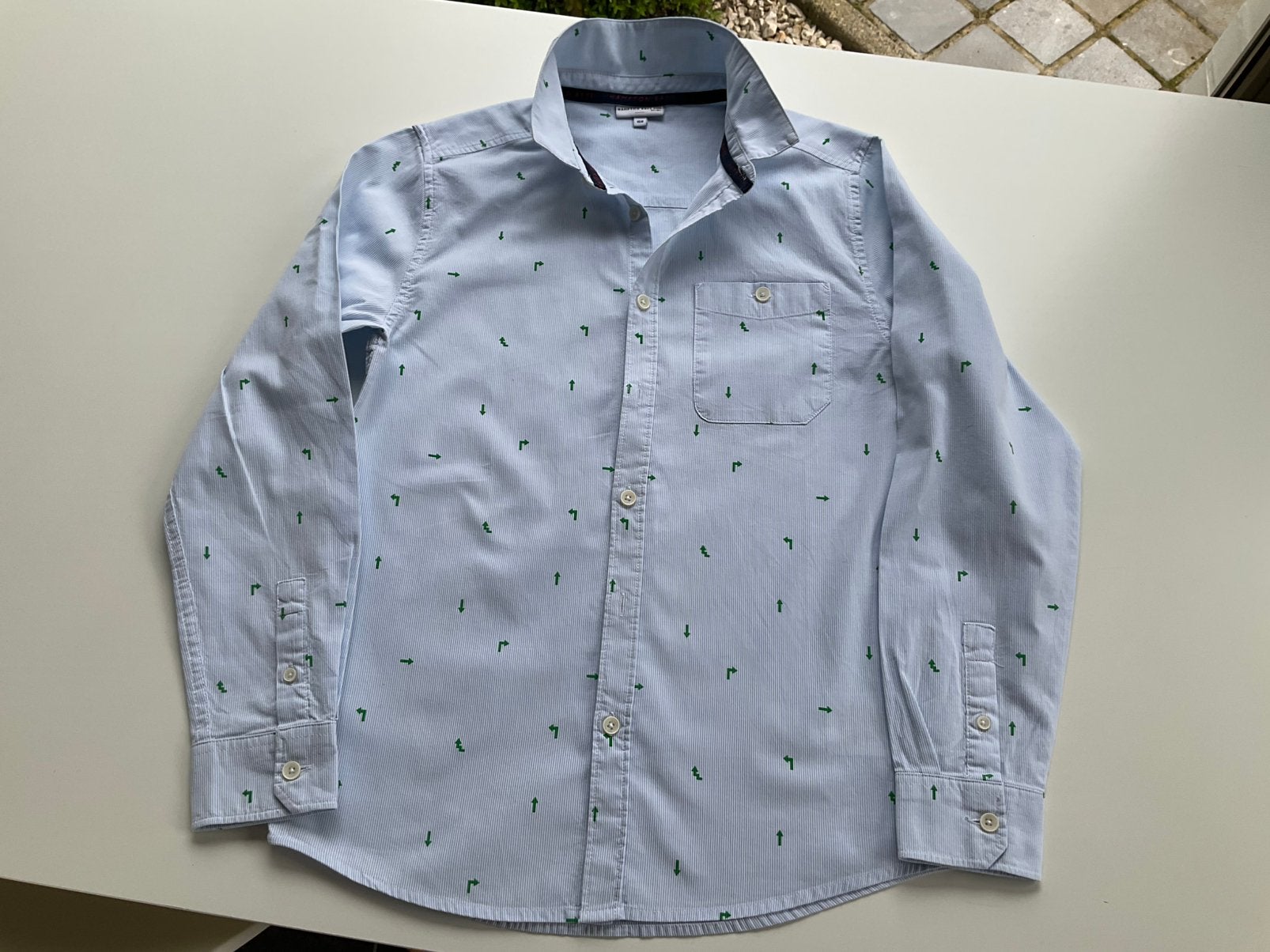 Hemdje met lange mouwen jongens, Kinderen en Baby's, Kinderkleding | Maat 158, Ophalen of Verzenden, Zo goed als nieuw, Jongen