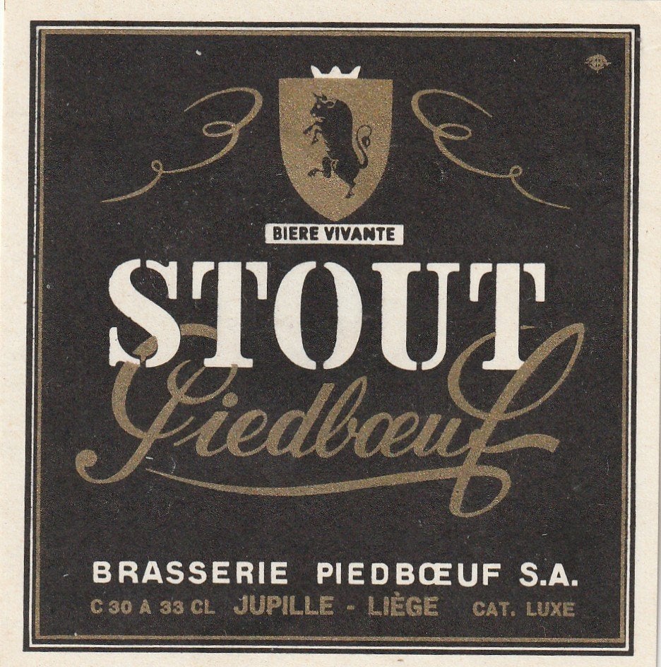 bieretiket België Jupiler Piedboeuf : stout, Verzamelen, Verzenden, Gebruikt, Overige typen, Jupiler