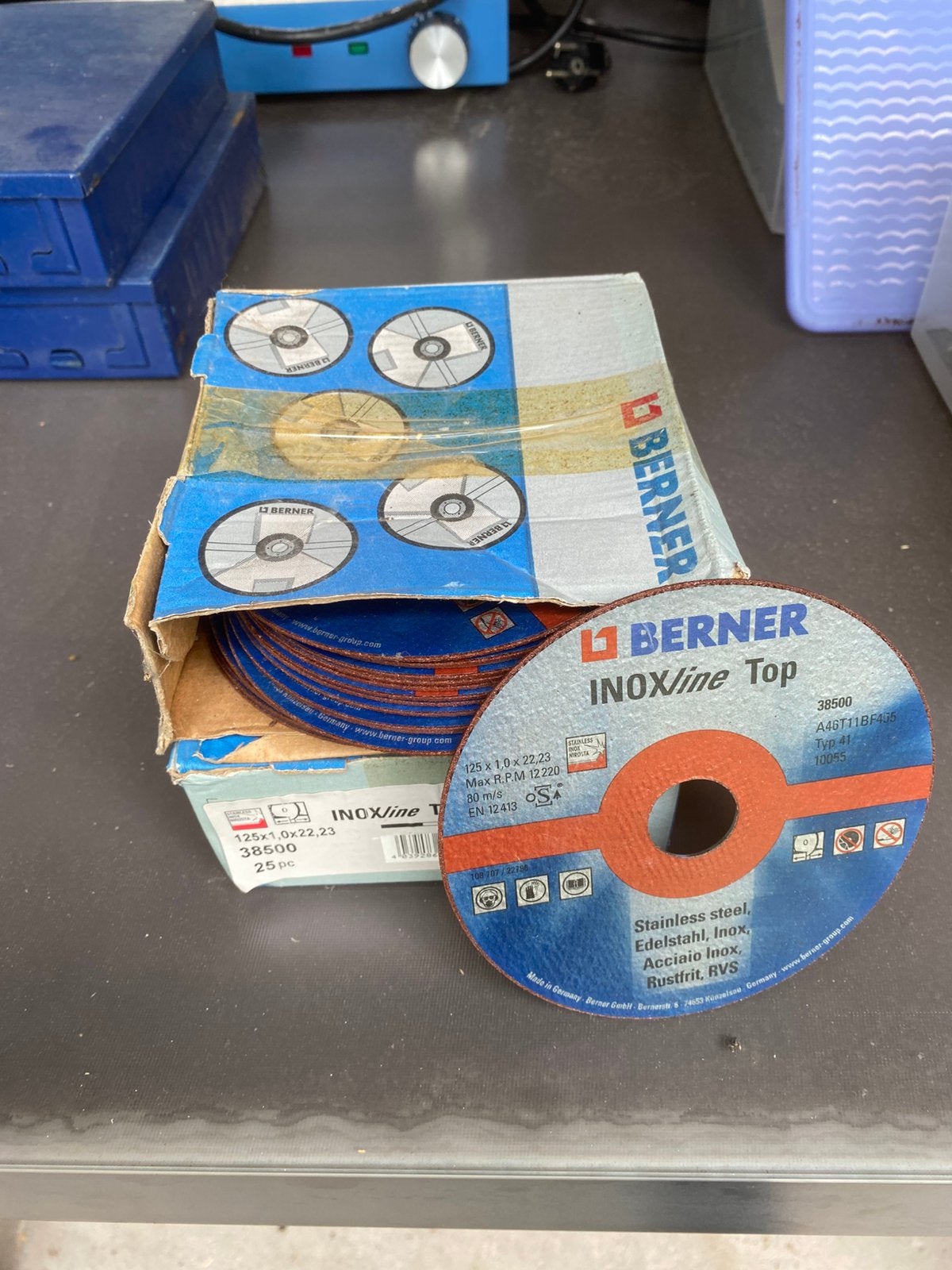 Berner inoxline top 125 x 1,0 x 22,23!! 50 pc!!, Doe-het-zelf en Bouw, Ophalen, Zo goed als nieuw