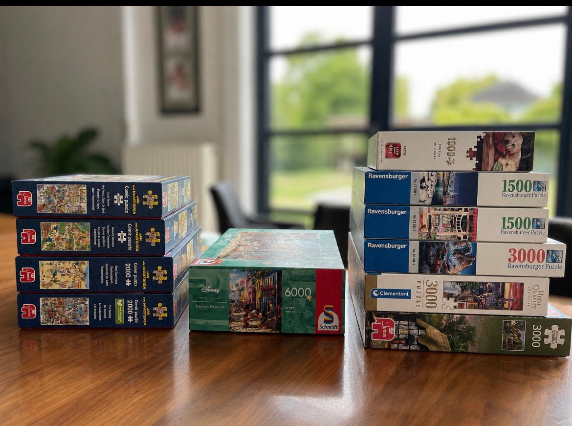 Lot 11 puzzels – Ravensburger, Jan van Haasteren & Disney, Hobby en Vrije tijd, Ophalen, Zo goed als nieuw