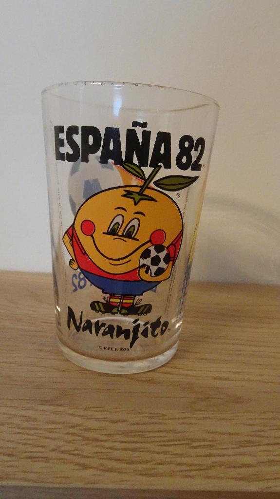 Naranjito Glass - Espana 82 WC-mascotte, Ophalen of Verzenden, Zo goed als nieuw, Waterglas