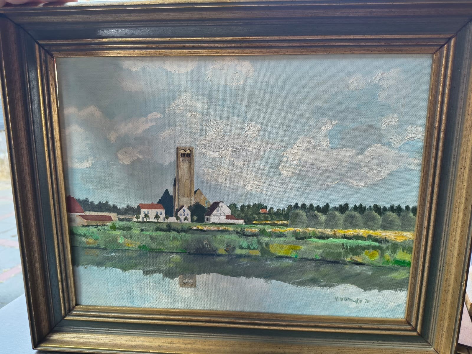 schilderijen  SNEL WEG, Antiquités & Art, Art | Peinture | Classique, Signé, Paysage, Enlèvement, Technique mixte