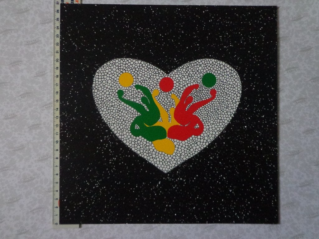 zeefdruk van Rotraut Klein-Moquay uit 2003 "Hart", Gelimiteerde oplage, Ophalen of Verzenden, Zeefdruk