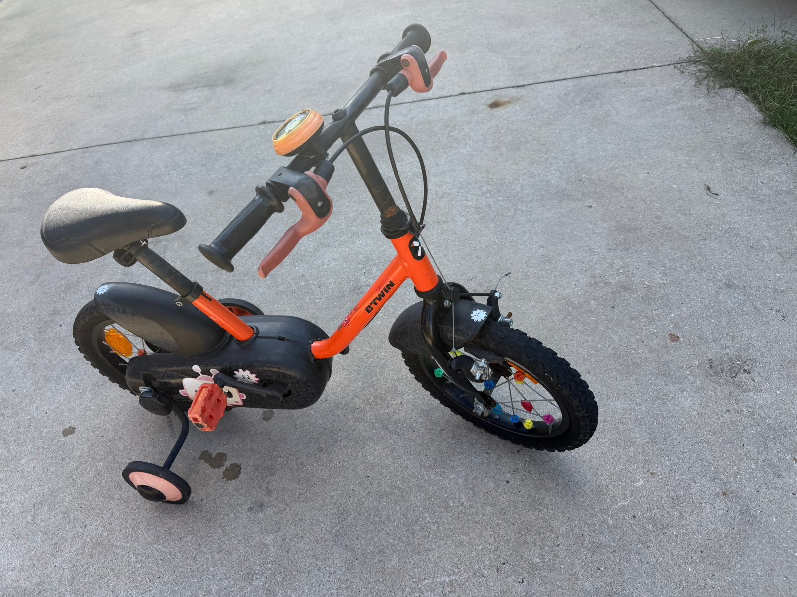 FIETS 14 INCH 3-5 JAAR 500 ROBOT B'TWIN, Fietsen en Brommers, Ophalen, Gebruikt, Minder dan 16 inch, Zijwieltjes