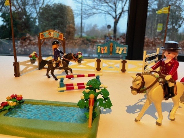 PLAYMOBIL 6930 – Paardenwedstrijd / Hindernissenparcours, Ophalen, Complete set, Overige typen, Zo goed als nieuw