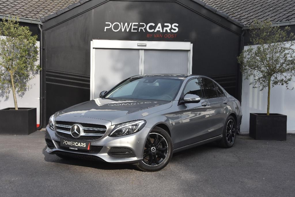 Mercedes C 220D | Avantgarde | Pano | Automaat, Autos, Argent ou Gris, Achat, 110 g/km, Noir