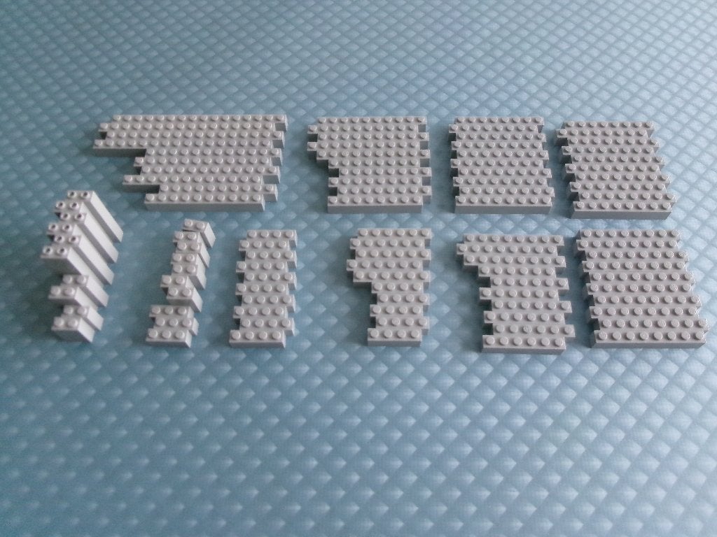 100 licht blauwgrijze Lego 1x.. stenen, Gebruikt, Lego, Ophalen of Verzenden, Losse stenen