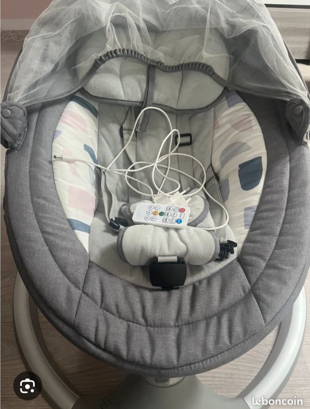 Balancelle grise pour bebe, Enlèvement, Comme neuf