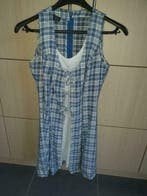 blauw-wit geruit dameskleed - maat 34, Kleding | Dames, Ophalen, Zo goed als nieuw, Maat 34 (XS) of kleiner, Blauw