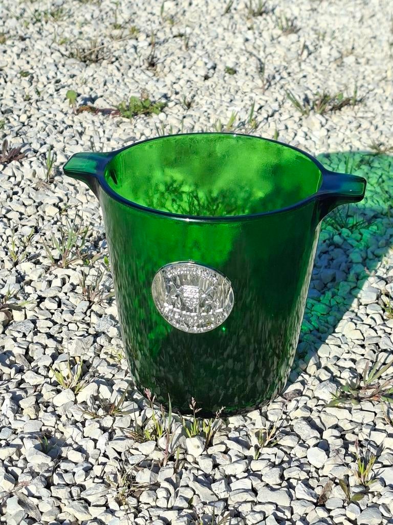 Seau à champagne Henriot en verre vert, Enlèvement, Champagne
