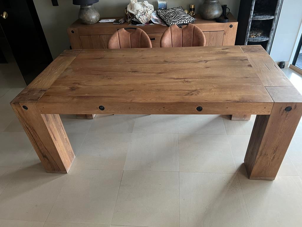 volle eikenhouten tafel, Enlèvement, Comme neuf