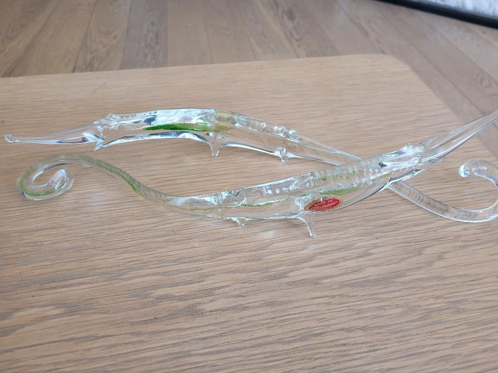 Murano koppel Krokodillen, Ophalen
