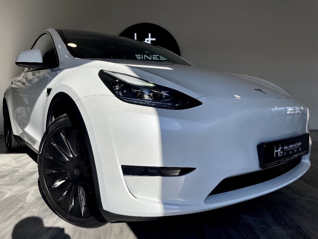 Tesla Model Y STANDARD RANGE/ BATTERIE LFP/ FSD3, Auto's, Automaat, Zwart, Wit, Leder
