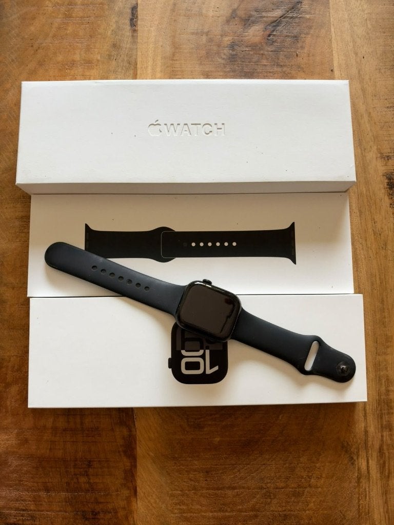 Apple Watch serie 10 42mm, Handtassen en Accessoires, Ophalen, Gebruikt, Stappen, Zwart