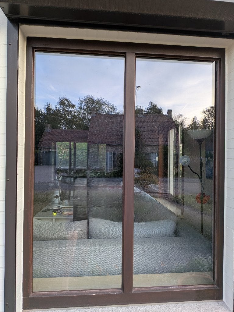 Meranti ramen met dubbel hoogrendementsglas (U1.1), Enlèvement, Utilisé, Double vitrage