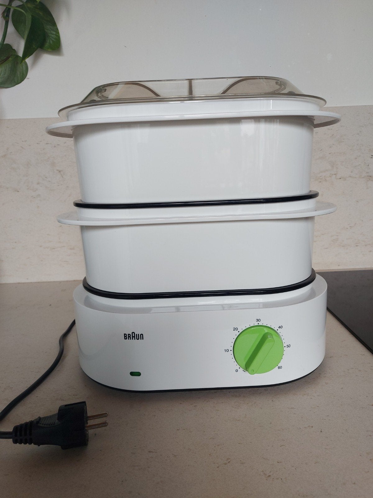 Stoomkoker Braun 2 mandjes + extra inzetmandjes, Elektronische apparatuur, Stoomapparaten, Ophalen, Gebruikt