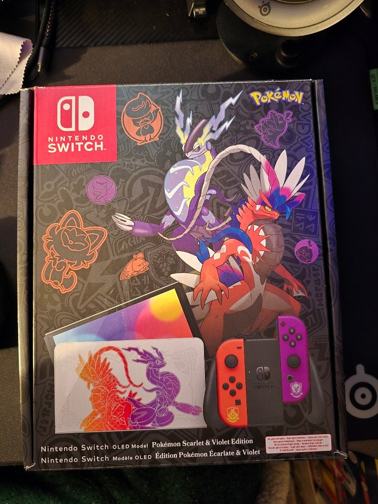Nintendo Switch OLED Pokémon-editie, Games en Spelcomputers, Spelcomputers | Nintendo Switch, Ophalen, Zo goed als nieuw, Switch OLED