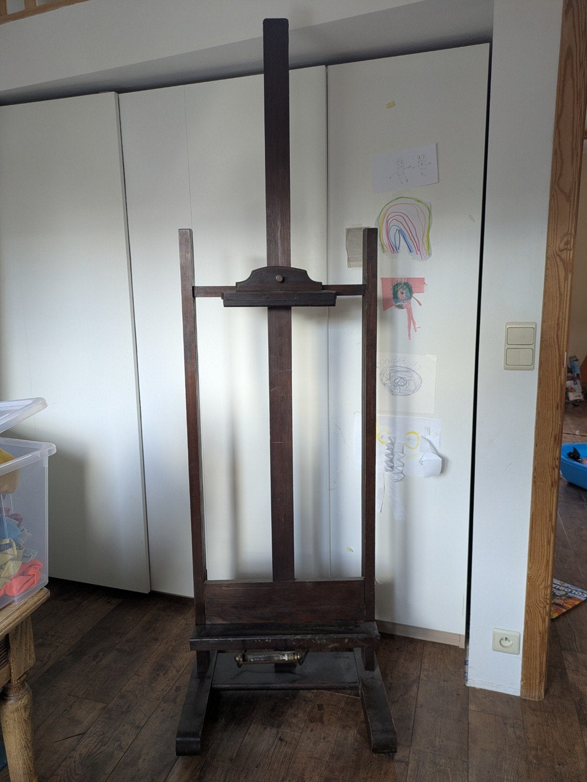 antieke houten schildersezel, Ophalen, Gebruikt, Ezel