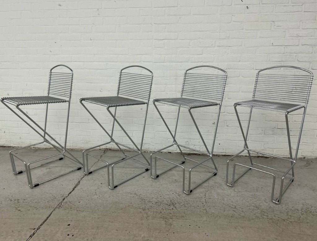 4 vintage design Till Behrens barkrukken [78 cm], Huis en Inrichting, Barkrukken, Ophalen, Metaal