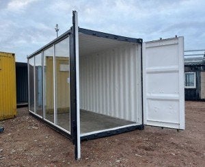 Conteneur maritime 20 hc avec vitrine, Articles professionnels, Stock & Retail | Stocks, Enlèvement ou Envoi