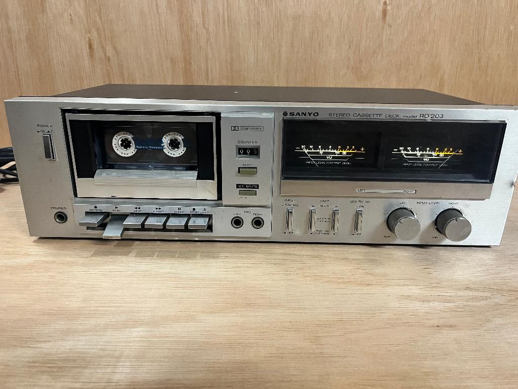Sanyo RD 203 – Vintage Stereo Cassette Deck, Ophalen, Enkel, Overige merken, Tiptoetsen