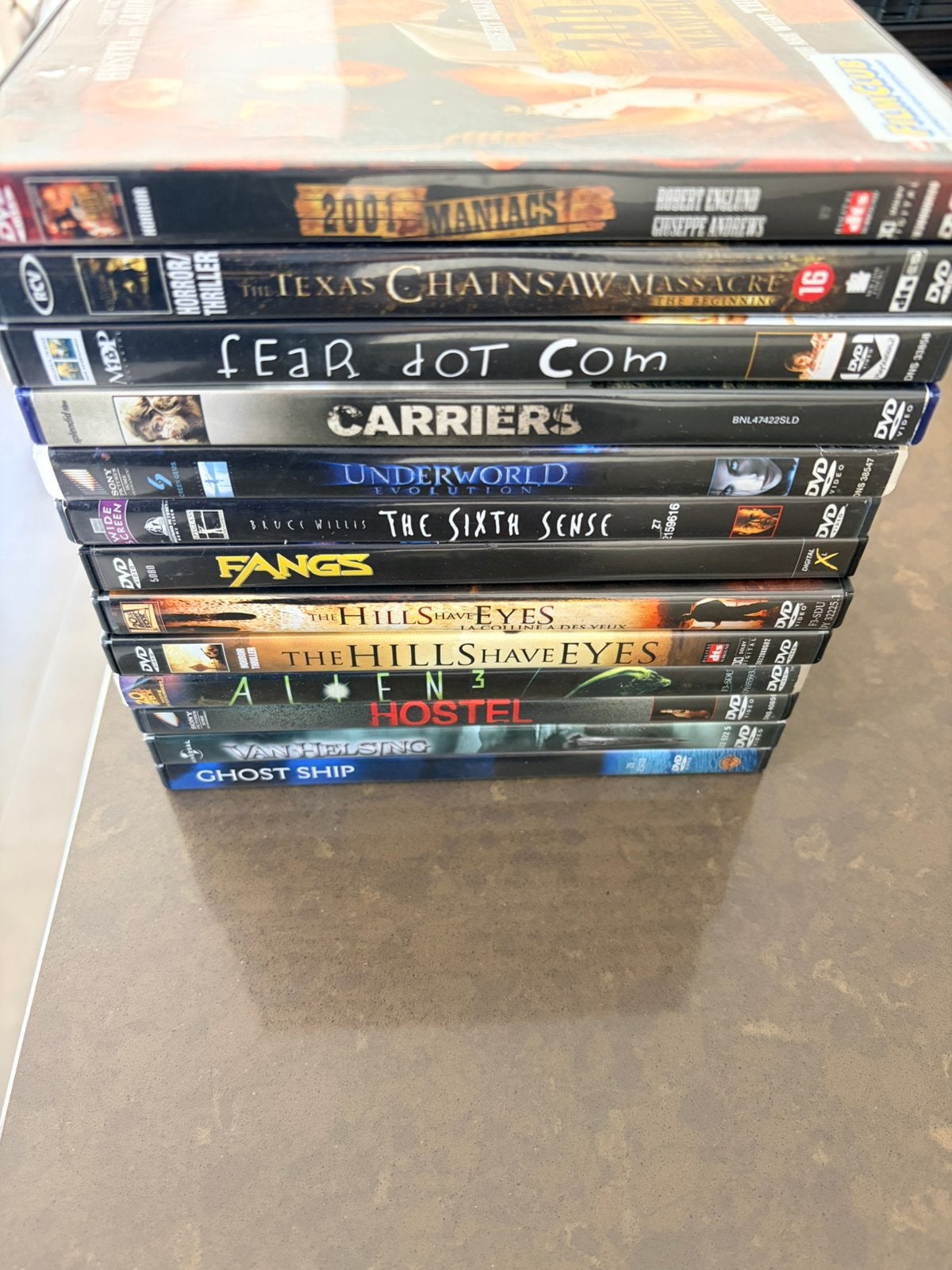 Grote collectie horror DVD's Deel 1 - 2€ per DVD, Cd's en Dvd's, Engels, Ophalen of Verzenden, Zo goed als nieuw, Inclusief doosje
