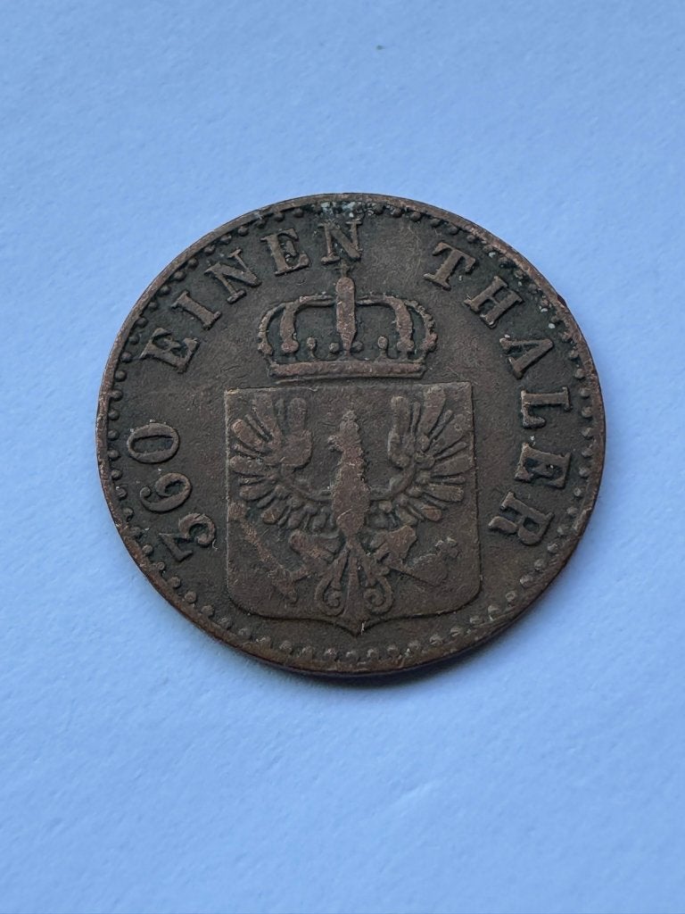Pruisen - 1 Pfennig 1857, Ophalen of Verzenden, Duitsland, Losse munt