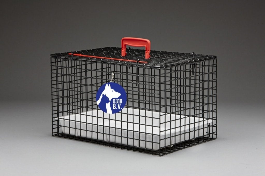 Standaard Draagbare Katten Kooi (Zwart) incl. plastic tray., Dieren en Toebehoren, Ophalen of Verzenden, Nieuw