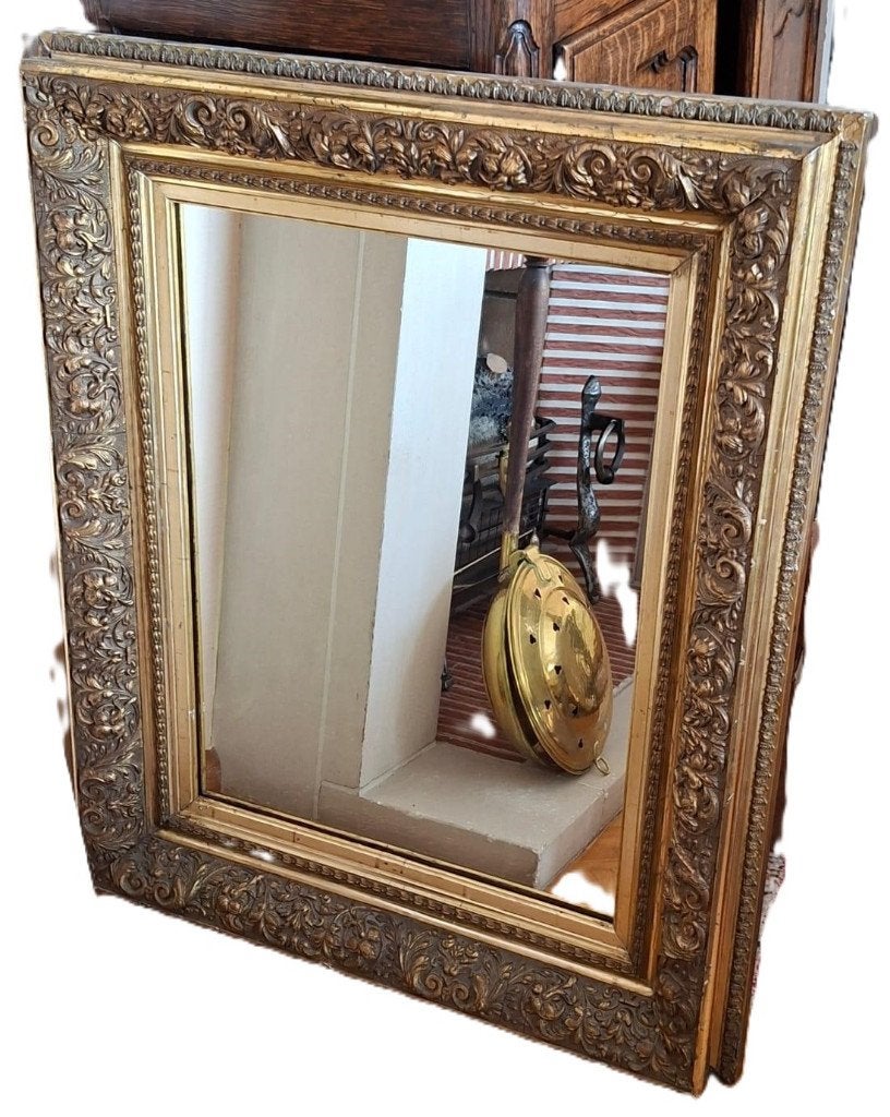 Miroir cadre doré, Ophalen, Rechthoekig, 50 tot 100 cm, Minder dan 100 cm