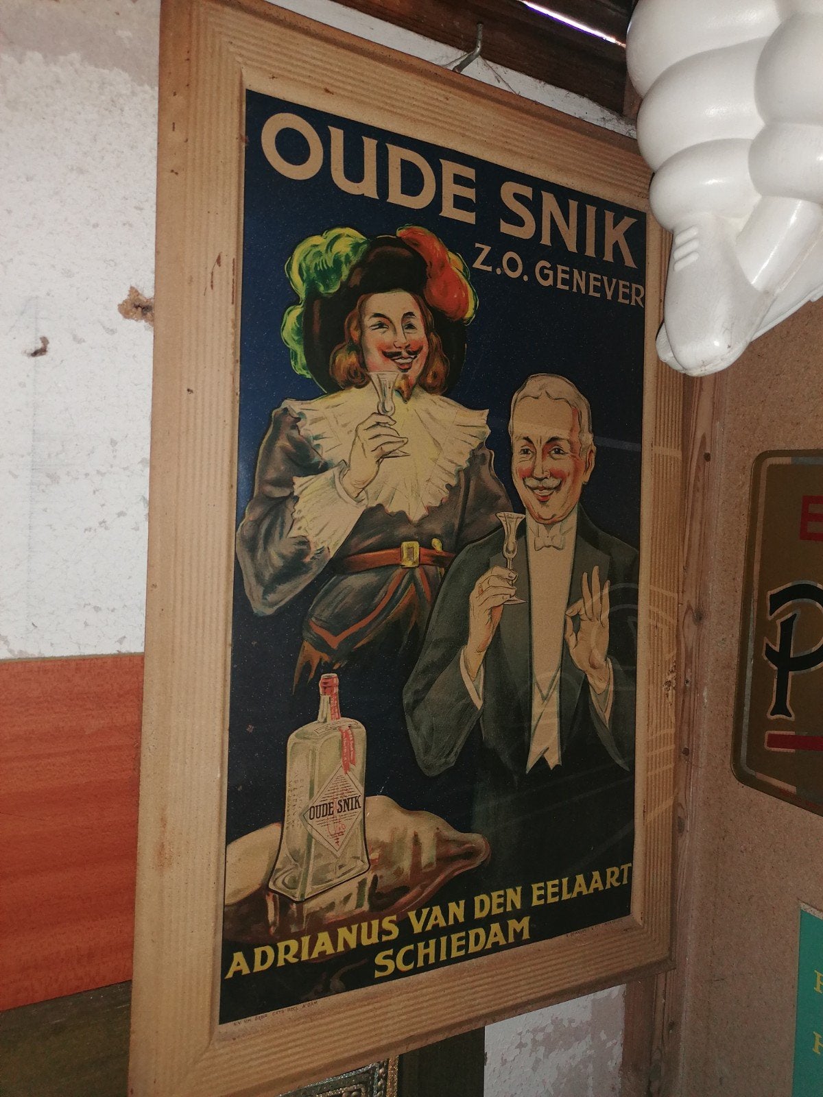 Zeer oude reclame jenever, Verzamelen, Ophalen of Verzenden